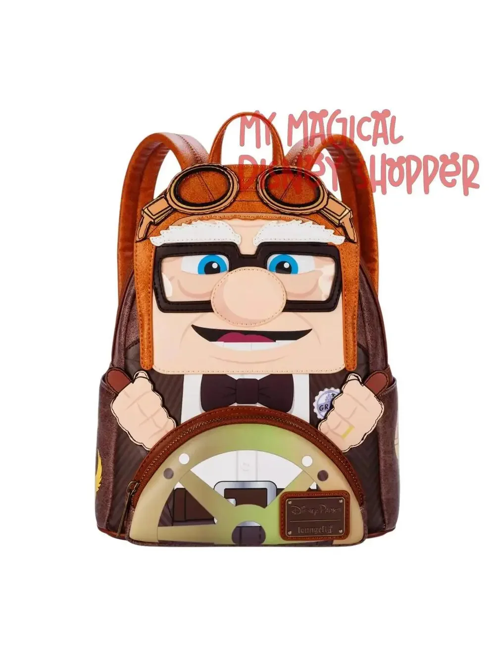 Carl Fredricksen at Ship Wheel Dug Loungefly Mini Backpack - UP!